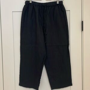 Dressbarn 100% linen elastic waistband pants